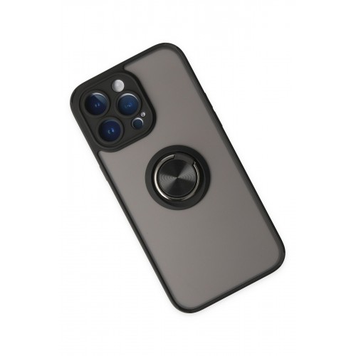 Newface iPhone 14 Pro Kılıf Montreal Yüzüklü Silikon Kapak - Siyah Newface iPhone 14 Pro Kılıf Montreal Yüzüklü Silikon Kapak - Siyah