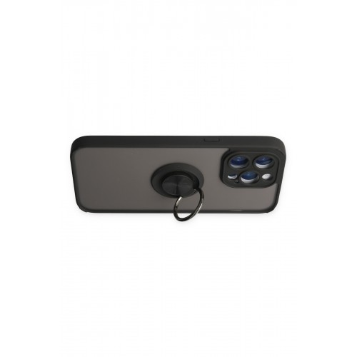 Newface iPhone 14 Pro Kılıf Montreal Yüzüklü Silikon Kapak - Siyah Newface iPhone 14 Pro Kılıf Montreal Yüzüklü Silikon Kapak - Siyah