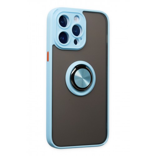Newface iPhone 14 Pro Kılıf Montreal Yüzüklü Silikon Kapak - Buz Mavi Newface iPhone 14 Pro Kılıf Montreal Yüzüklü Silikon Kapak - Buz Mavi
