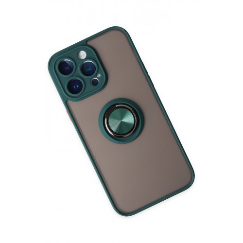 Newface iPhone 14 Pro Kılıf Montreal Yüzüklü Silikon Kapak - Yeşil Newface iPhone 14 Pro Kılıf Montreal Yüzüklü Silikon Kapak - Yeşil