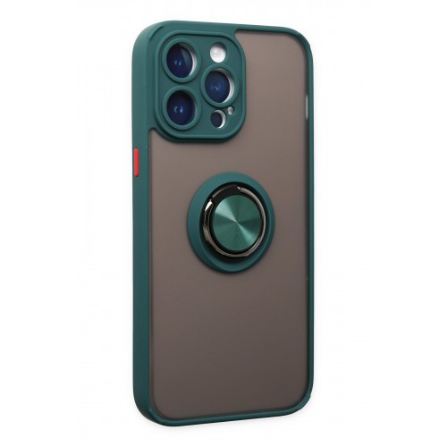 Newface iPhone 14 Pro Kılıf Montreal Yüzüklü Silikon Kapak - Yeşil Newface iPhone 14 Pro Kılıf Montreal Yüzüklü Silikon Kapak - Yeşil