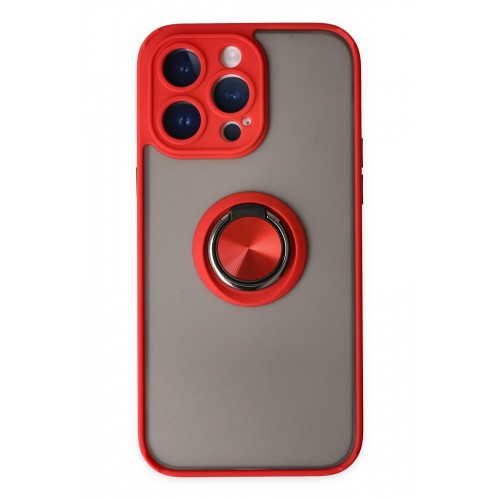 Newface iPhone 14 Pro Kılıf Montreal Yüzüklü Silikon Kapak - Kırmızı Newface iPhone 14 Pro Kılıf Montreal Yüzüklü Silikon Kapak - Kırmızı