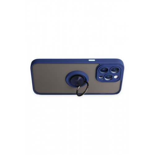 Newface iPhone 14 Pro Kılıf Montreal Yüzüklü Silikon Kapak - Lacivert Newface iPhone 14 Pro Kılıf Montreal Yüzüklü Silikon Kapak - Lacivert