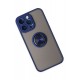 Newface iPhone 14 Pro Max Kılıf Montreal Yüzüklü Silikon Kapak - Lacivert Newface iPhone 14 Pro Max Kılıf Montreal Yüzüklü Silikon Kapak - Lacivert