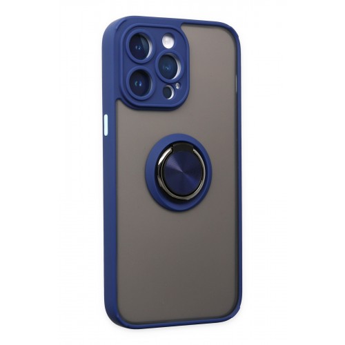 Newface iPhone 14 Pro Max Kılıf Montreal Yüzüklü Silikon Kapak - Lacivert Newface iPhone 14 Pro Max Kılıf Montreal Yüzüklü Silikon Kapak - Lacivert
