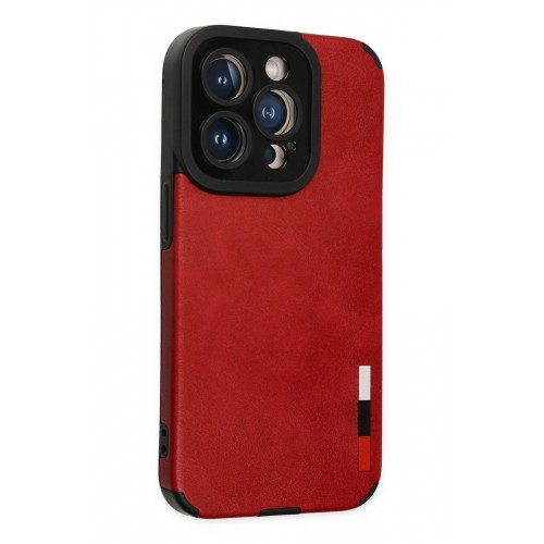 Newface iPhone 14 Pro Max Kılıf Loop Deri Silikon - Kırmızı Newface iPhone 14 Pro Max Kılıf Loop Deri Silikon - Kırmızı
