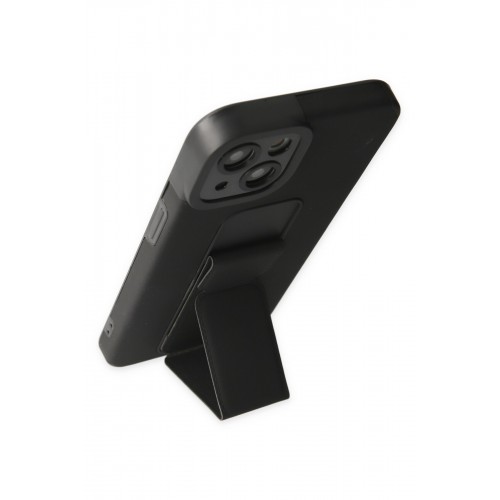 Newface iPhone 14 Kılıf Mega Standlı Silikon - Siyah Newface iPhone 14 Kılıf Mega Standlı Silikon - Siyah