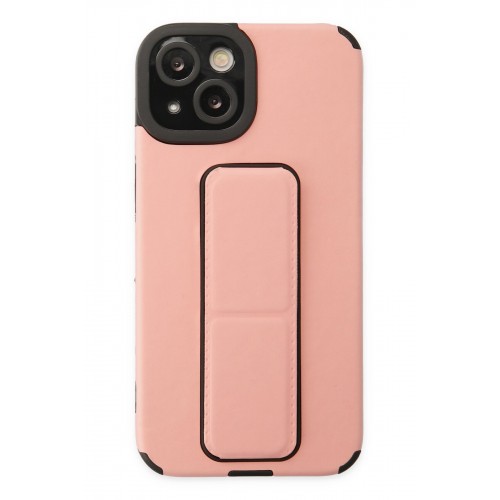 Newface iPhone 14 Kılıf Mega Standlı Silikon - Pudra Newface iPhone 14 Kılıf Mega Standlı Silikon - Pudra