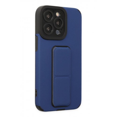 Newface iPhone 14 Pro Max Kılıf Mega Standlı Silikon - Mavi Newface iPhone 14 Pro Max Kılıf Mega Standlı Silikon - Mavi