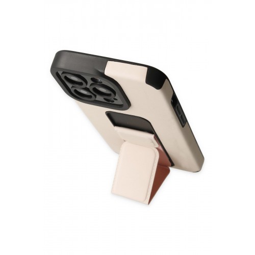 Newface iPhone 14 Pro Max Kılıf Mega Standlı Silikon - Gold Newface iPhone 14 Pro Max Kılıf Mega Standlı Silikon - Gold