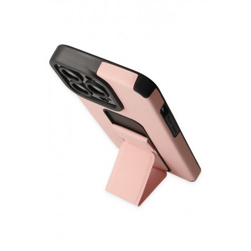 Newface iPhone 14 Pro Max Kılıf Mega Standlı Silikon - Pudra Newface iPhone 14 Pro Max Kılıf Mega Standlı Silikon - Pudra