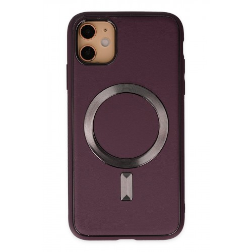 Newface iPhone 12 Kılıf Coco Deri Magneticsafe Silikon - Bordo Newface iPhone 12 Kılıf Coco Deri Magneticsafe Silikon - Bordo