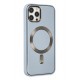 Newface iPhone 12 Pro Max Kılıf Coco Deri Magneticsafe Silikon - Sierra Blue Newface iPhone 12 Pro Max Kılıf Coco Deri Magneticsafe Silikon - Sierra Blue