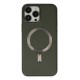 Newface iPhone 13 Pro Max Kılıf Coco Deri Magneticsafe Silikon - Haki Yeşil Newface iPhone 13 Pro Max Kılıf Coco Deri Magneticsafe Silikon - Haki Yeşil