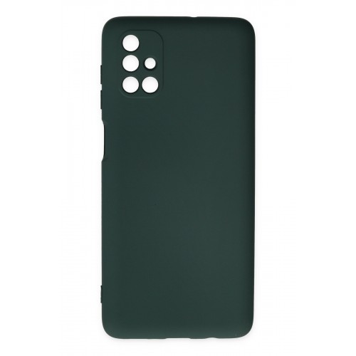 Newface Samsung Galaxy M51 Kılıf Nano içi Kadife Silikon - Koyu Yeşil Newface Samsung Galaxy M51 Kılıf Nano içi Kadife Silikon - Koyu Yeşil