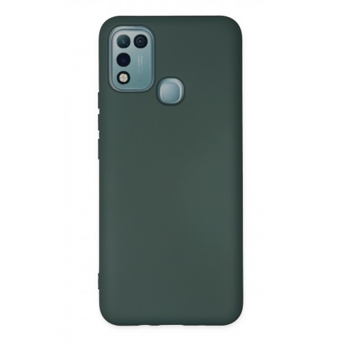 Newface İnfinix Hot 11 Play Kılıf Nano içi Kadife  Silikon - Koyu Yeşil