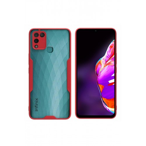 Newface İnfinix Hot 11 Play Kılıf Platin Silikon - Kırmızı Newface İnfinix Hot 11 Play Kılıf Platin Silikon - Kırmızı