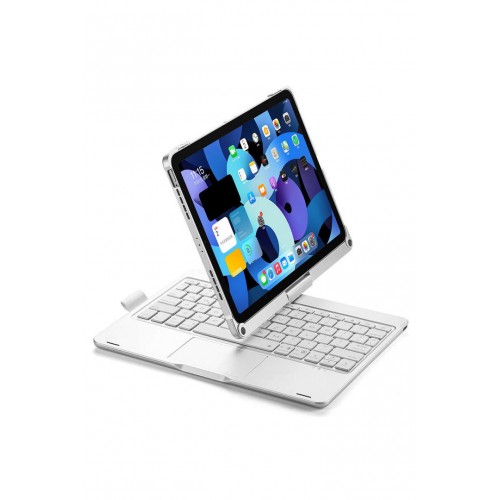 Newface iPad Air 4 10.9 Kılıf Magic Dönen Klavyeli Tablet Kılıf - Gümüş Newface iPad Air 4 10.9 Kılıf Magic Dönen Klavyeli Tablet Kılıf - Gümüş