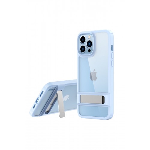 Newface iPhone 13 Pro Max Kılıf Rolet Stand Kapak - Sierra Blue Newface iPhone 13 Pro Max Kılıf Rolet Stand Kapak - Sierra Blue