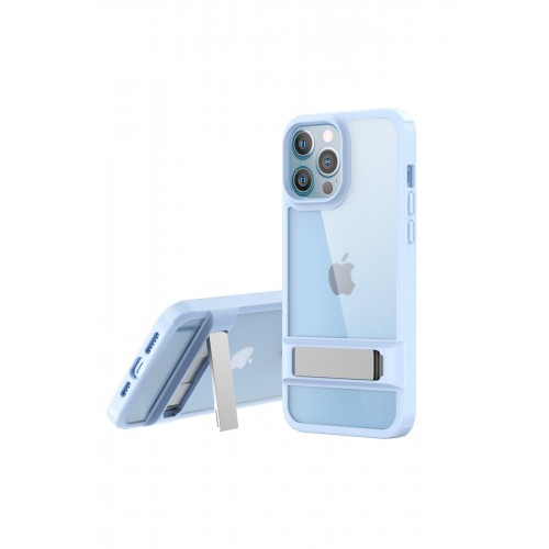 Newface iPhone 12 Pro Max Kılıf Rolet Stand Kapak - Sierra Blue Newface iPhone 12 Pro Max Kılıf Rolet Stand Kapak - Sierra Blue