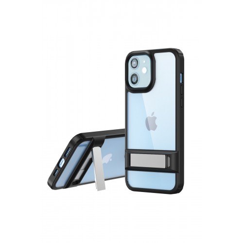 Newface iPhone 12 Kılıf Rolet Stand Kapak - Siyah Newface iPhone 12 Kılıf Rolet Stand Kapak - Siyah