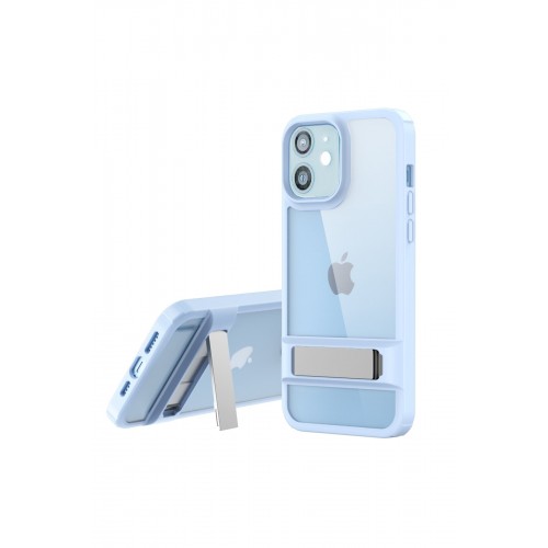 Newface iPhone 12 Kılıf Rolet Stand Kapak - Sierra Blue Newface iPhone 12 Kılıf Rolet Stand Kapak - Sierra Blue