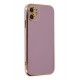 Newface iPhone 12 Kılıf Volet Silikon - Mor Newface iPhone 12 Kılıf Volet Silikon - Mor