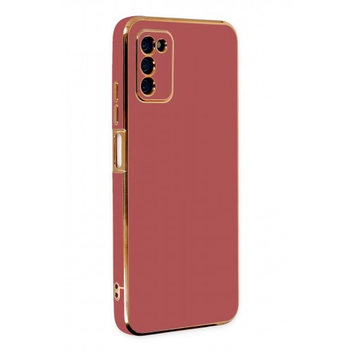 Newface Samsung Galaxy A03S Kılıf Volet Silikon - Kırmızı
