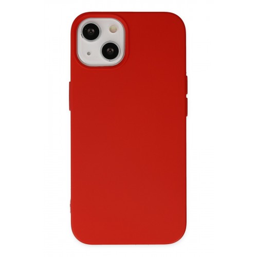 Newface iPhone 14 Kılıf Nano içi Kadife Silikon - Kırmızı Newface iPhone 14 Kılıf Nano içi Kadife Silikon - Kırmızı