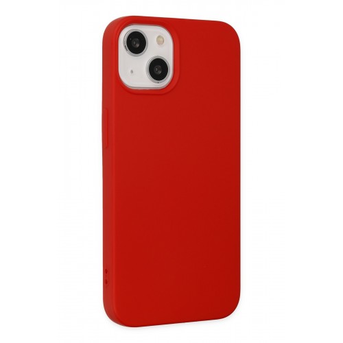 Newface iPhone 14 Kılıf Nano içi Kadife Silikon - Kırmızı Newface iPhone 14 Kılıf Nano içi Kadife Silikon - Kırmızı