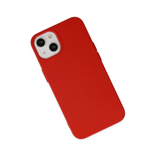 Newface iPhone 14 Kılıf Nano içi Kadife Silikon - Kırmızı Newface iPhone 14 Kılıf Nano içi Kadife Silikon - Kırmızı