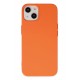 Newface iPhone 14 Kılıf Nano içi Kadife Silikon - Turuncu Newface iPhone 14 Kılıf Nano içi Kadife Silikon - Turuncu