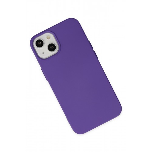 Newface iPhone 14 Kılıf Nano içi Kadife Silikon - Mor Newface iPhone 14 Kılıf Nano içi Kadife Silikon - Mor