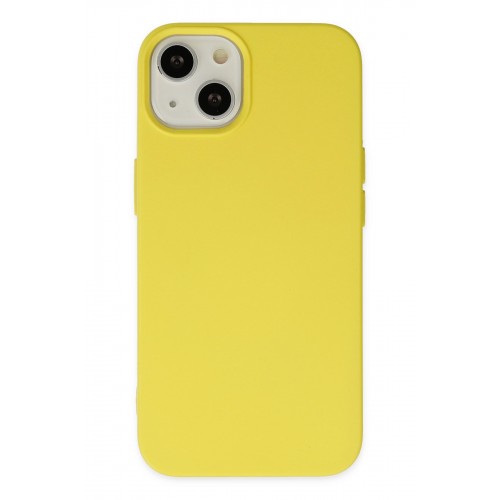 Newface iPhone 14 Plus Kılıf Nano içi Kadife Silikon - Sarı Newface iPhone 14 Plus Kılıf Nano içi Kadife Silikon - Sarı