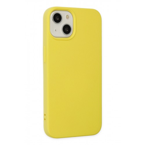 Newface iPhone 14 Plus Kılıf Nano içi Kadife Silikon - Sarı Newface iPhone 14 Plus Kılıf Nano içi Kadife Silikon - Sarı