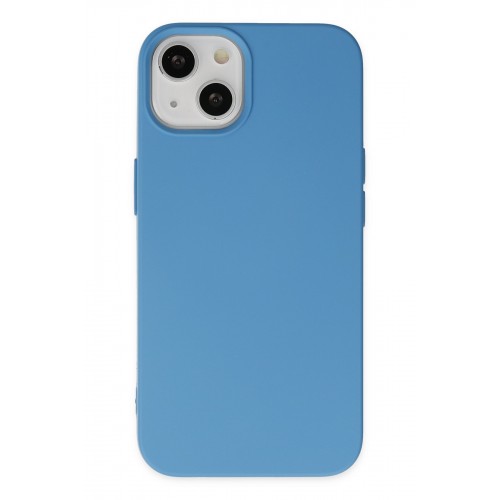 Newface iPhone 14 Plus Kılıf Nano içi Kadife Silikon - Mavi Newface iPhone 14 Plus Kılıf Nano içi Kadife Silikon - Mavi