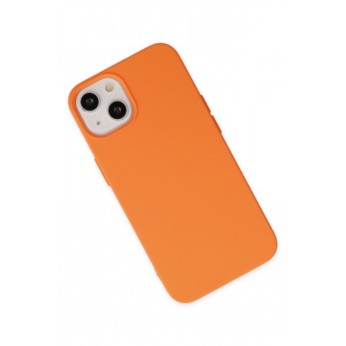 Newface iPhone 14 Plus Kılıf Nano içi Kadife Silikon - Turuncu Newface iPhone 14 Plus Kılıf Nano içi Kadife Silikon - Turuncu