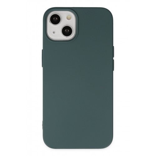 Newface iPhone 14 Plus Kılıf Nano içi Kadife Silikon - Koyu Yeşil Newface iPhone 14 Plus Kılıf Nano içi Kadife Silikon - Koyu Yeşil