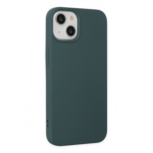 Newface iPhone 14 Plus Kılıf Nano içi Kadife Silikon - Koyu Yeşil Newface iPhone 14 Plus Kılıf Nano içi Kadife Silikon - Koyu Yeşil