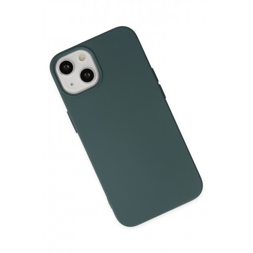 Newface iPhone 14 Plus Kılıf Nano içi Kadife Silikon - Koyu Yeşil Newface iPhone 14 Plus Kılıf Nano içi Kadife Silikon - Koyu Yeşil