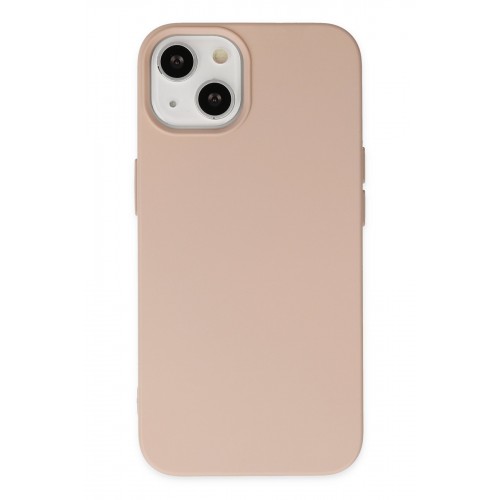 Newface iPhone 14 Plus Kılıf Nano içi Kadife  Silikon - Pudra