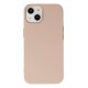Newface iPhone 14 Plus Kılıf Nano içi Kadife  Silikon - Pudra