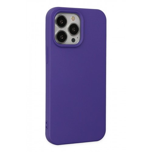 Newface iPhone 14 Pro Kılıf Nano içi Kadife Silikon - Mor Newface iPhone 14 Pro Kılıf Nano içi Kadife Silikon - Mor