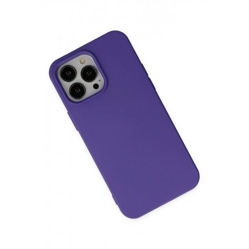 Newface iPhone 14 Pro Kılıf Nano içi Kadife Silikon - Mor Newface iPhone 14 Pro Kılıf Nano içi Kadife Silikon - Mor