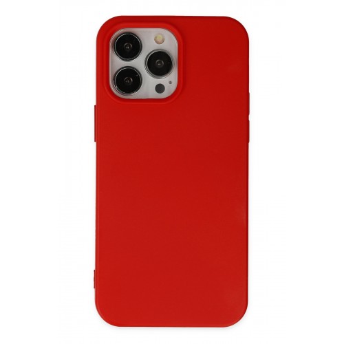 Newface iPhone 14 Pro Max Kılıf Nano içi Kadife Silikon - Kırmızı Newface iPhone 14 Pro Max Kılıf Nano içi Kadife Silikon - Kırmızı