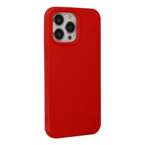 Newface iPhone 14 Pro Max Kılıf Nano içi Kadife Silikon - Kırmızı Newface iPhone 14 Pro Max Kılıf Nano içi Kadife Silikon - Kırmızı