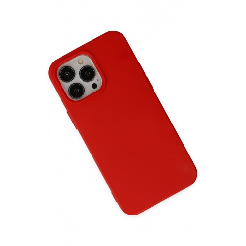 Newface iPhone 14 Pro Max Kılıf Nano içi Kadife Silikon - Kırmızı Newface iPhone 14 Pro Max Kılıf Nano içi Kadife Silikon - Kırmızı