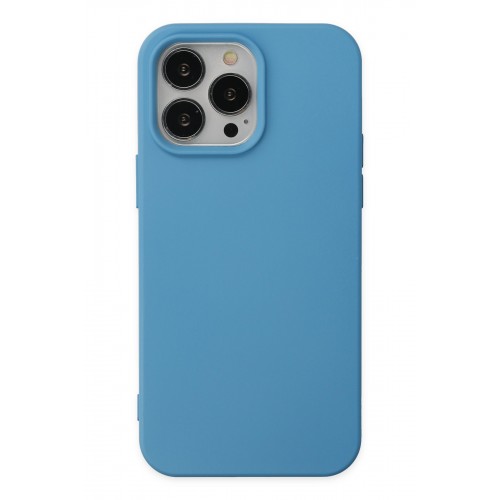 Newface iPhone 14 Pro Max Kılıf Nano içi Kadife Silikon - Mavi Newface iPhone 14 Pro Max Kılıf Nano içi Kadife Silikon - Mavi
