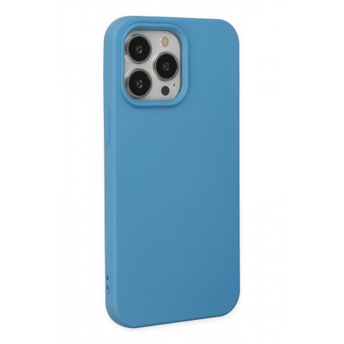Newface iPhone 14 Pro Max Kılıf Nano içi Kadife Silikon - Mavi Newface iPhone 14 Pro Max Kılıf Nano içi Kadife Silikon - Mavi