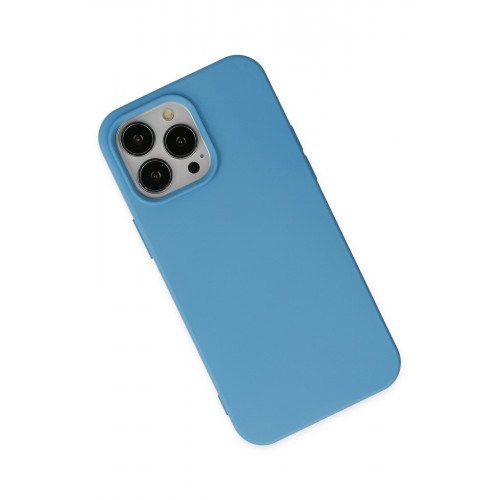 Newface iPhone 14 Pro Max Kılıf Nano içi Kadife Silikon - Mavi Newface iPhone 14 Pro Max Kılıf Nano içi Kadife Silikon - Mavi